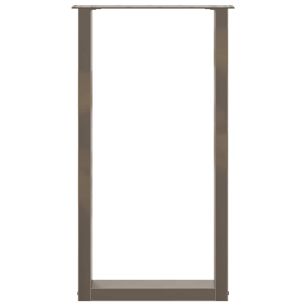 Bar Table Legs U-Shaped 2 pcs Natural Steel 40x(90-91) cm Steel