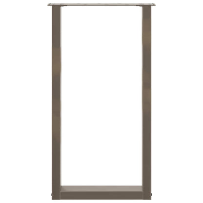 Bar Table Legs U-Shaped 2 pcs Natural Steel 40x(90-91) cm Steel
