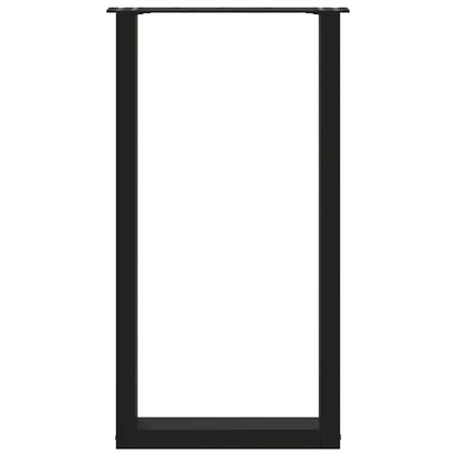 Bar Table Legs U-Shaped 2 pcs Black 50x(90-91) cm Steel