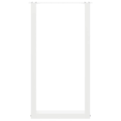 Bar Table Legs U-Shaped 2 pcs White 50x(90-91) cm Steel