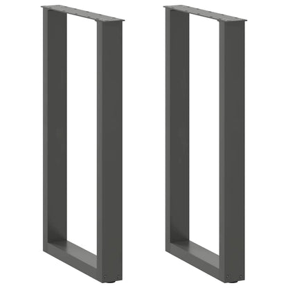 Bar Table Legs U-Shaped 2 pcs Anthracite 50x(90-91) cm Steel