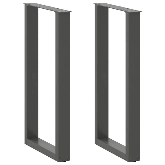 Bar Table Legs U-Shaped 2 pcs Anthracite 50x(90-91) cm Steel