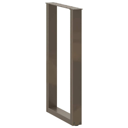 Bar Table Legs U-Shaped 2 pcs Natural Steel 50x(90-91) cm Steel