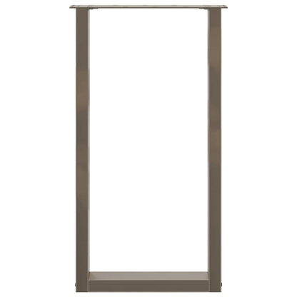 Bar Table Legs U-Shaped 2 pcs Natural Steel 50x(90-91) cm Steel