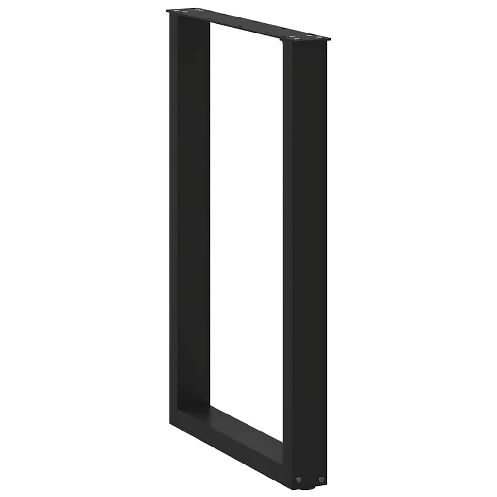 Bar Table Legs U-Shaped 2 pcs Black 60x(90-91) cm Steel