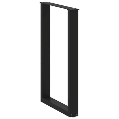 Bar Table Legs U-Shaped 2 pcs Black 60x(90-91) cm Steel