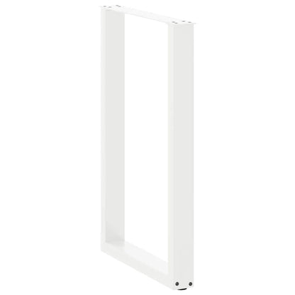 Bar Table Legs U-Shaped 2 pcs White 60x(90-91) cm Steel