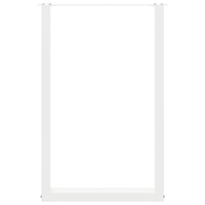 Bar Table Legs U-Shaped 2 pcs White 60x(90-91) cm Steel