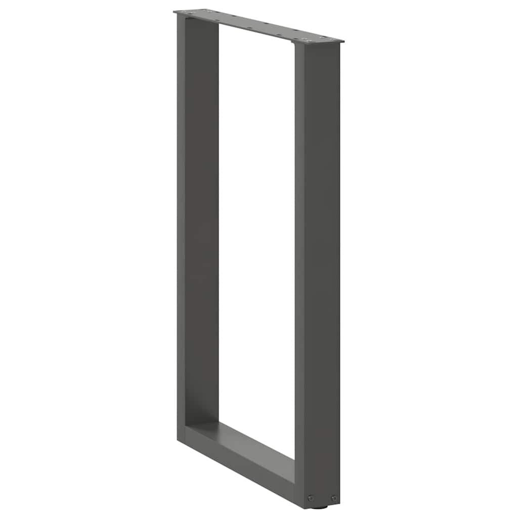 Bar Table Legs U-Shaped 2 pcs Anthracite 60x(90-91) cm Steel