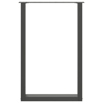 Bar Table Legs U-Shaped 2 pcs Anthracite 60x(90-91) cm Steel