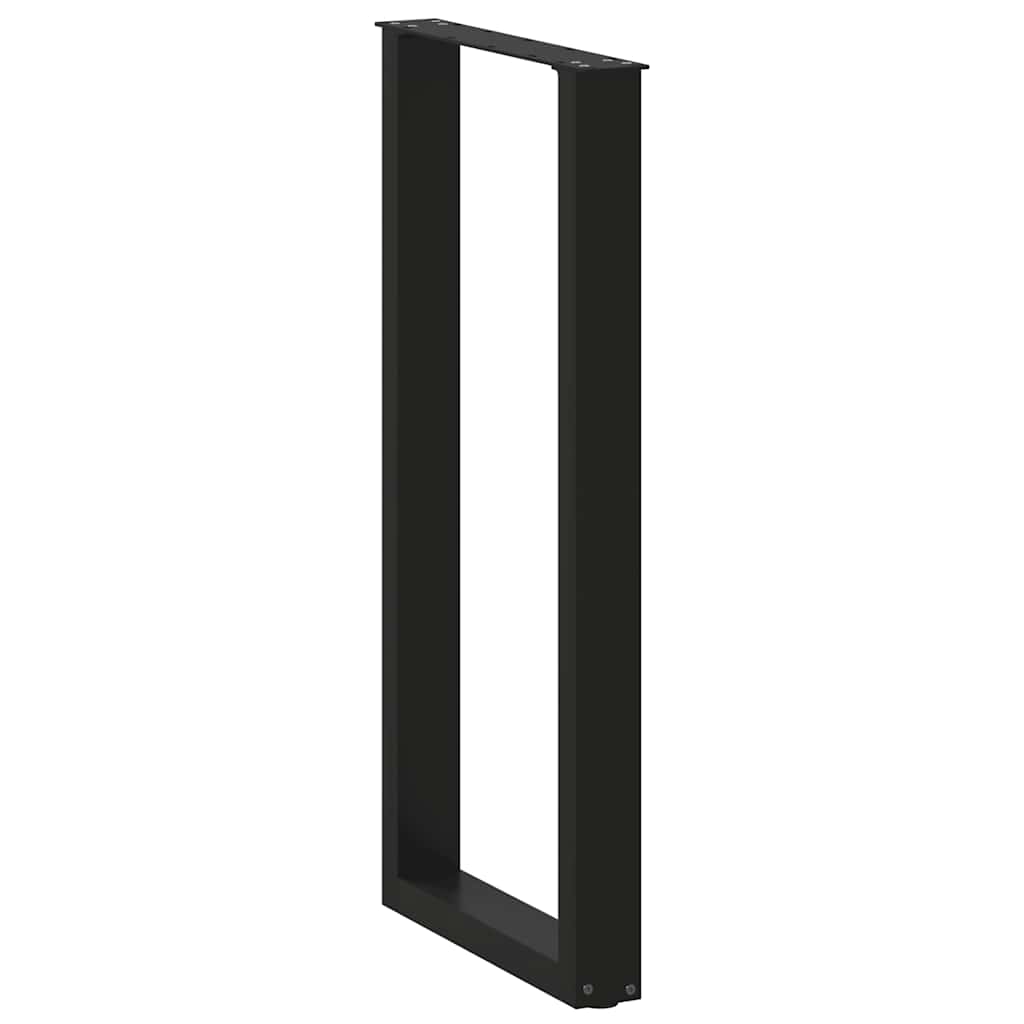 Bar Table Legs U-Shaped 2 pcs Black 40x(100-101) cm Steel