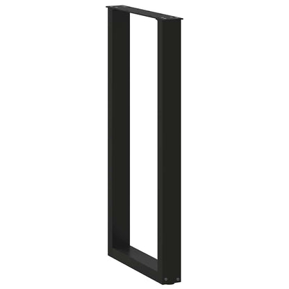 Bar Table Legs U-Shaped 2 pcs Black 40x(100-101) cm Steel