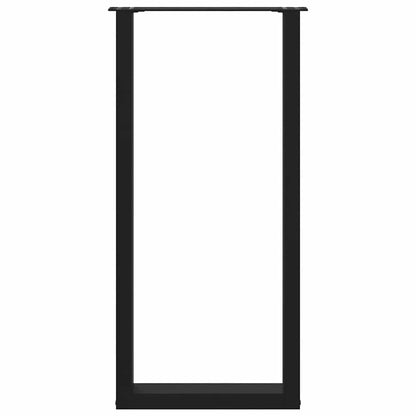 Bar Table Legs U-Shaped 2 pcs Black 40x(100-101) cm Steel
