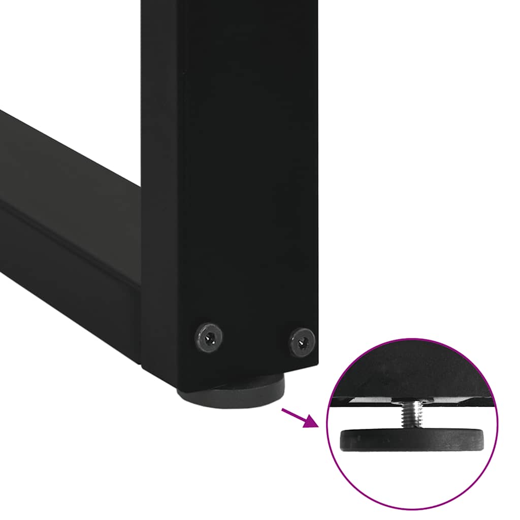 Bar Table Legs U-Shaped 2 pcs Black 40x(100-101) cm Steel
