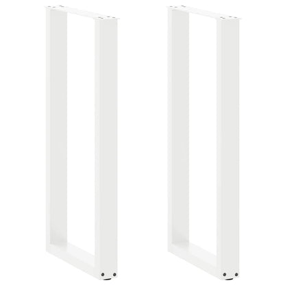 Bar Table Legs U-Shaped 2 pcs White 40x(100-101) cm Steel