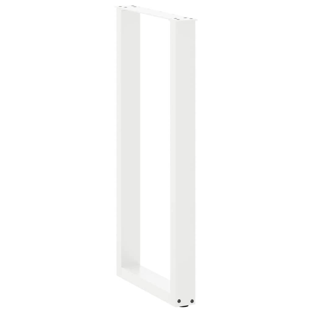 Bar Table Legs U-Shaped 2 pcs White 40x(100-101) cm Steel