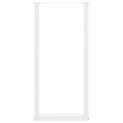 Bar Table Legs U-Shaped 2 pcs White 40x(100-101) cm Steel