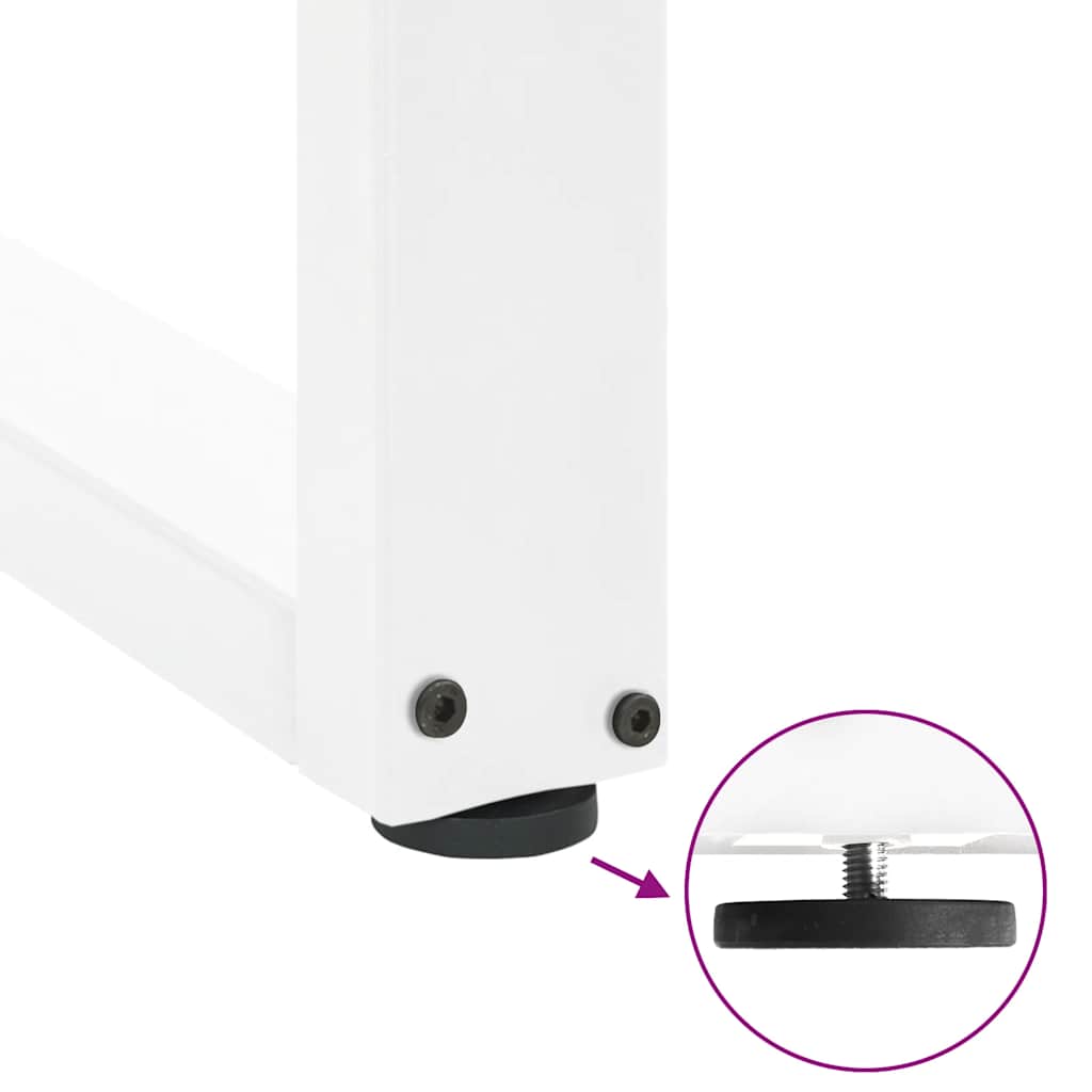 Bar Table Legs U-Shaped 2 pcs White 40x(100-101) cm Steel