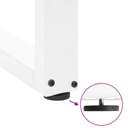 Bar Table Legs U-Shaped 2 pcs White 40x(100-101) cm Steel