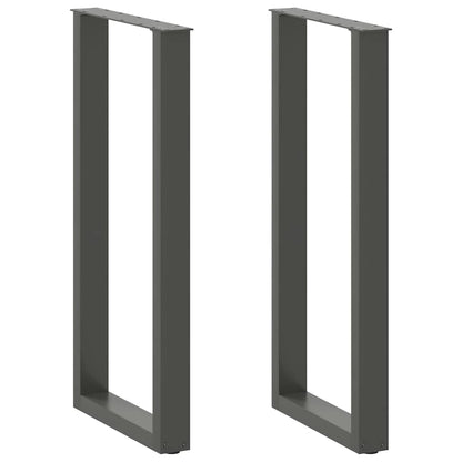Bar Table Legs U-Shaped 2 pcs Anthracite 40x(100-101) cm Steel
