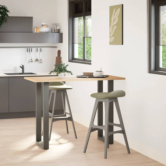 Bar Table Legs U-Shaped 2 pcs Anthracite 40x(100-101) cm Steel