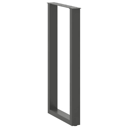 Bar Table Legs U-Shaped 2 pcs Anthracite 40x(100-101) cm Steel