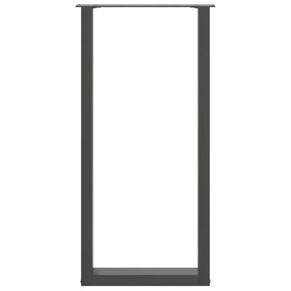 Bar Table Legs U-Shaped 2 pcs Anthracite 40x(100-101) cm Steel