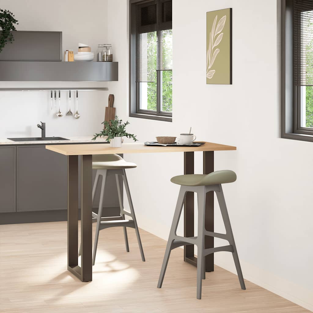 Bar Table Legs U-Shaped 2 pcs Natural Steel 40x(100-101) cm Steel
