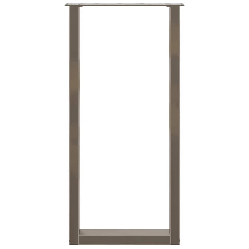 Bar Table Legs U-Shaped 2 pcs Natural Steel 40x(100-101) cm Steel