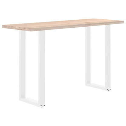 Bar Table Legs U-Shaped 2 pcs White 50x(100-101) cm Steel