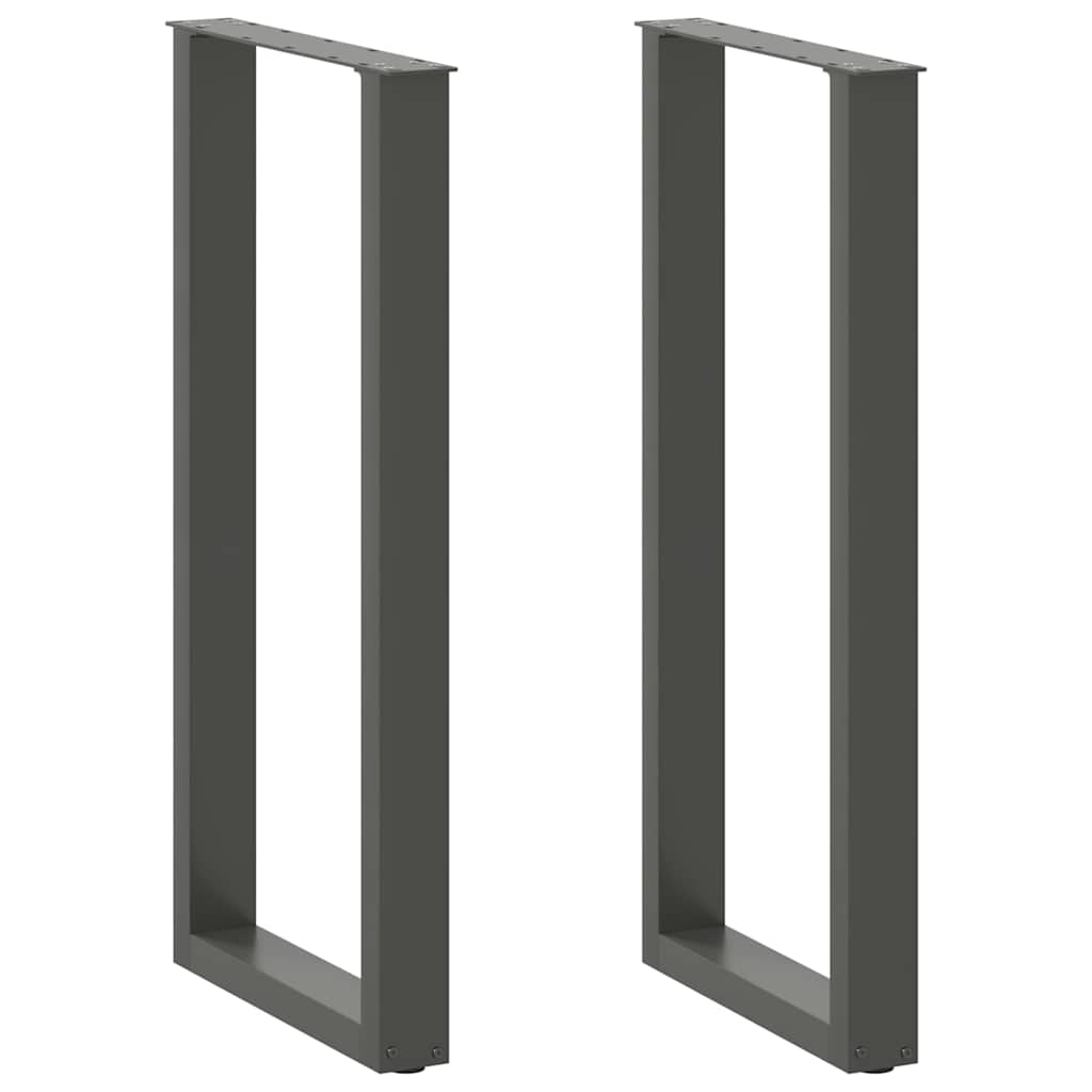 Bar Table Legs U-Shaped 2 pcs Anthracite 50x(100-101) cm Steel