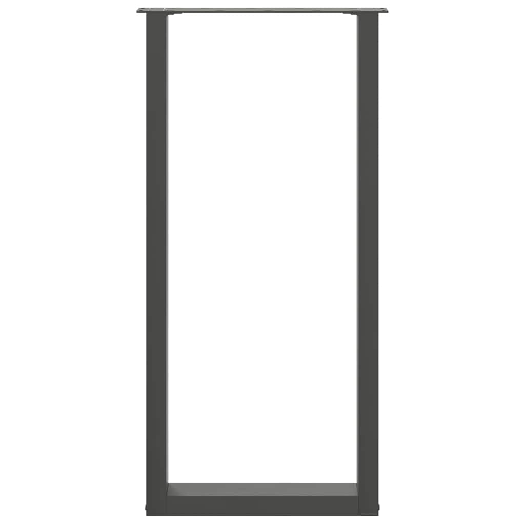 Bar Table Legs U-Shaped 2 pcs Anthracite 50x(100-101) cm Steel