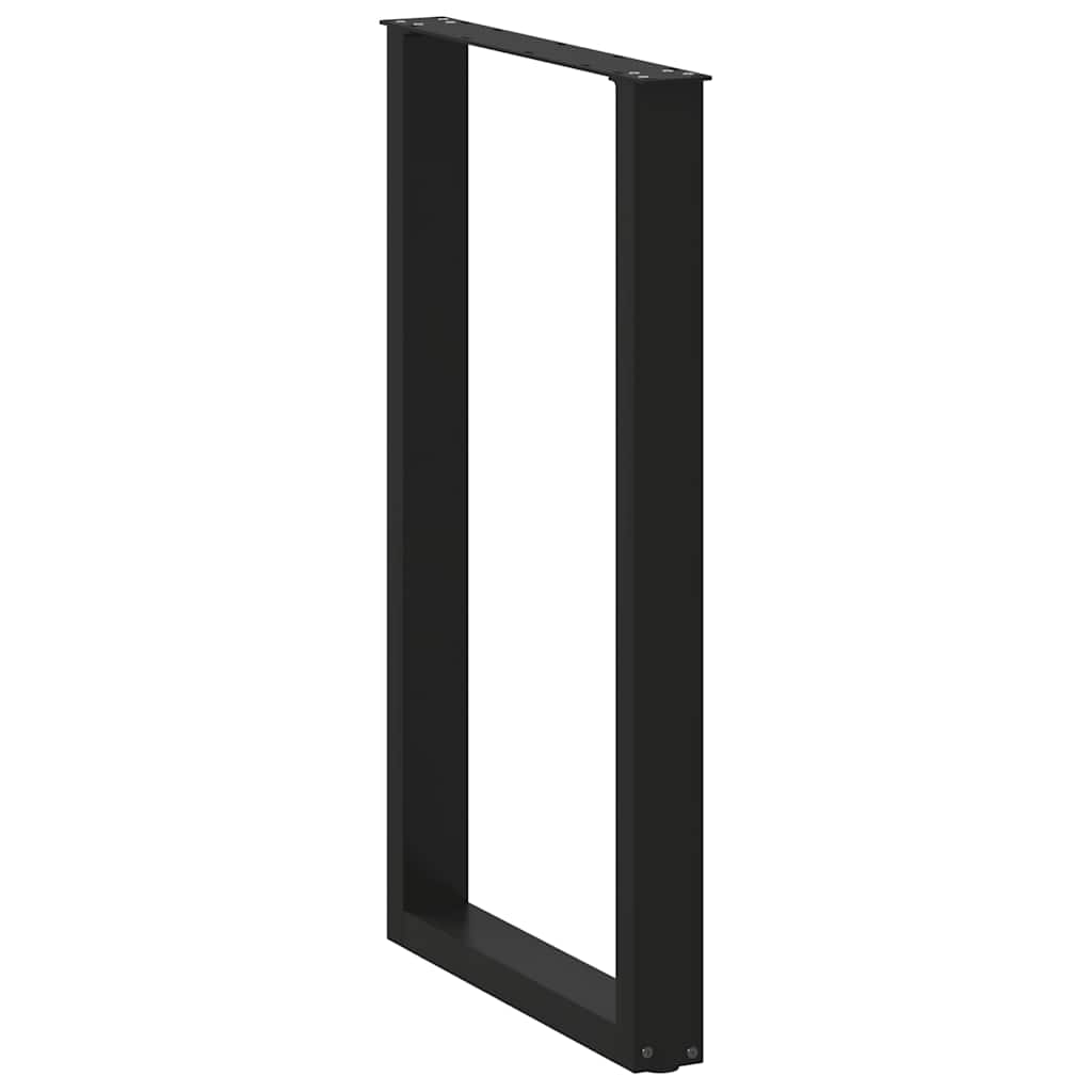 Bar Table Legs U-Shaped 2 pcs Black 60x(100-101) cm Steel