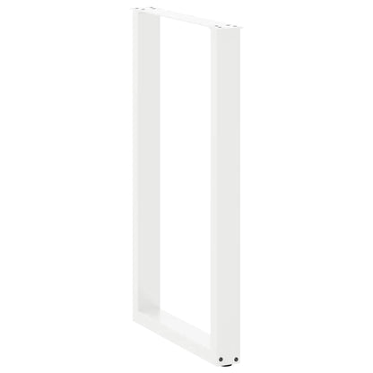Bar Table Legs U-Shaped 2 pcs White 60x(100-101) cm Steel