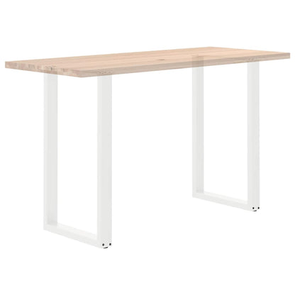 Bar Table Legs U-Shaped 2 pcs White 60x(100-101) cm Steel