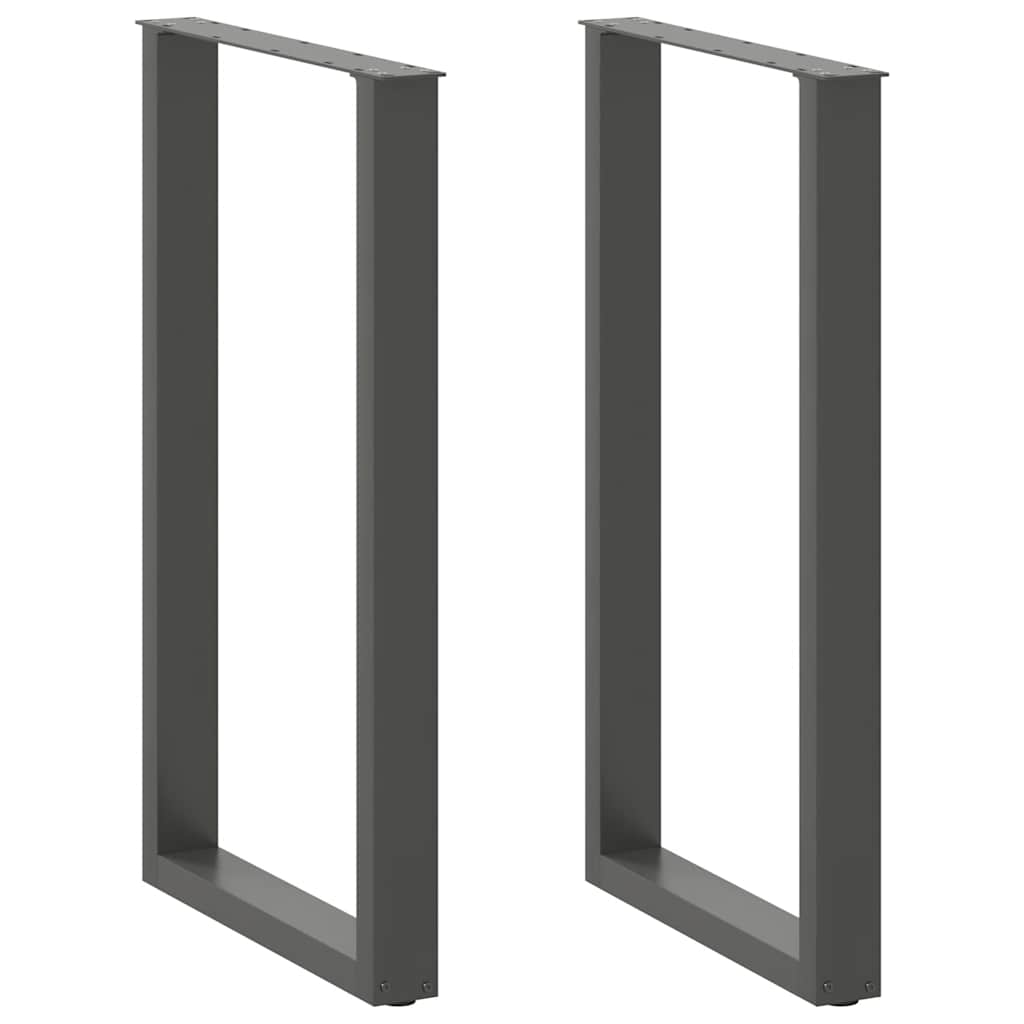 Bar Table Legs U-Shaped 2 pcs Anthracite 60x(100-101) cm Steel