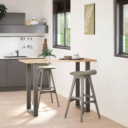Bar Table Legs U-Shaped 2 pcs Anthracite 60x(100-101) cm Steel