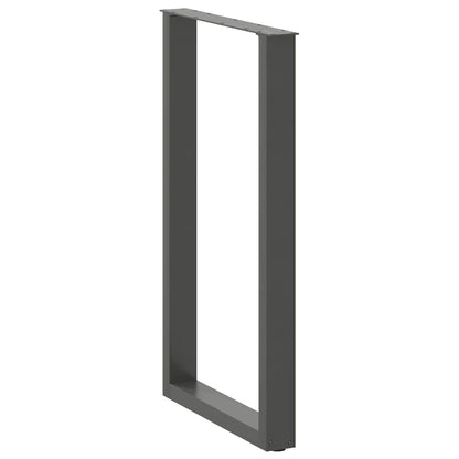 Bar Table Legs U-Shaped 2 pcs Anthracite 60x(100-101) cm Steel