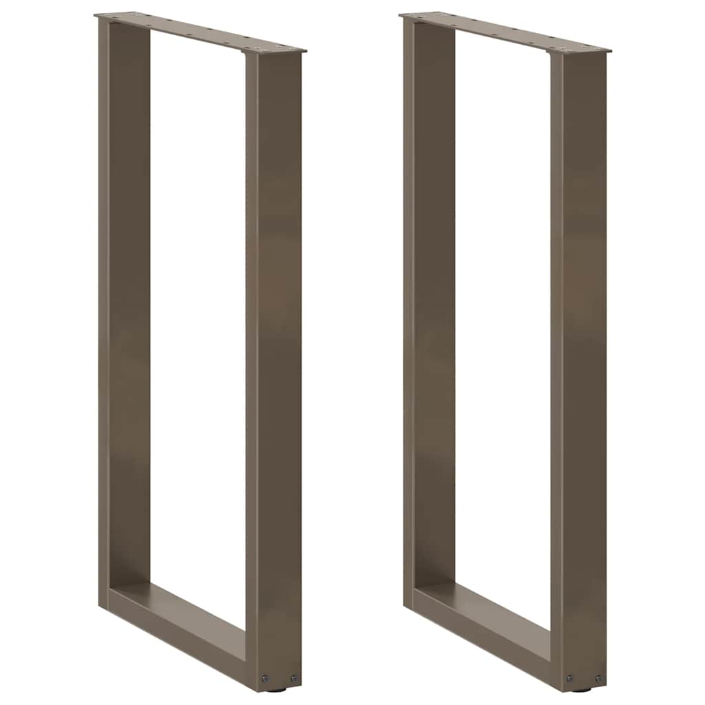 Bar Table Legs U-Shaped 2 pcs Natural Steel 60x(100-101) cm Steel