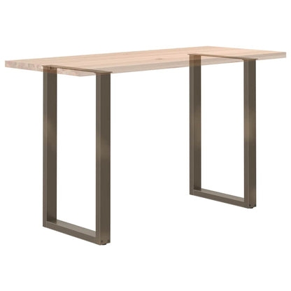 Bar Table Legs U-Shaped 2 pcs Natural Steel 60x(100-101) cm Steel
