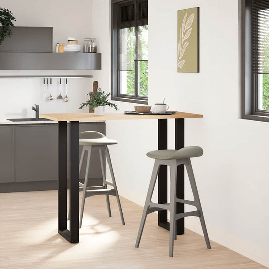 Bar Table Legs U-Shaped 2 pcs Black 40x(110-111) cm Steel