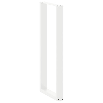 Bar Table Legs U-Shaped 2 pcs White 40x(110-111) cm Steel