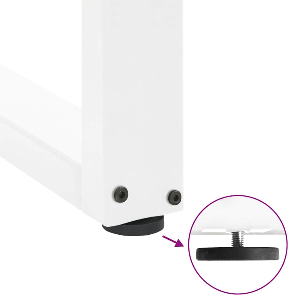 Bar Table Legs U-Shaped 2 pcs White 40x(110-111) cm Steel