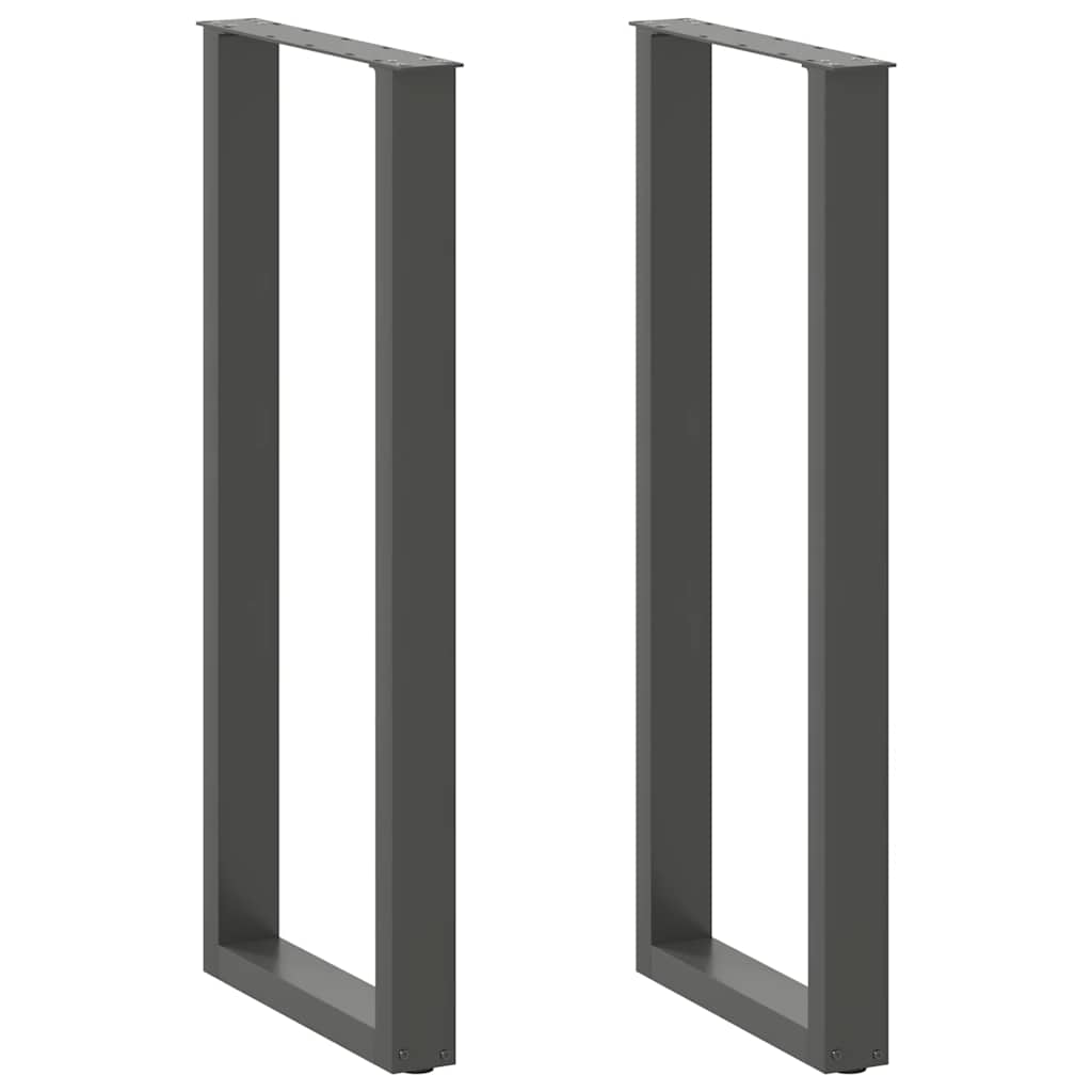 Bar Table Legs U-Shaped 2 pcs Anthracite 40x(110-111) cm Steel