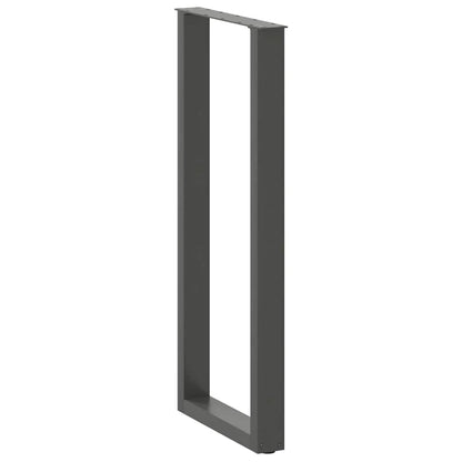 Bar Table Legs U-Shaped 2 pcs Anthracite 40x(110-111) cm Steel