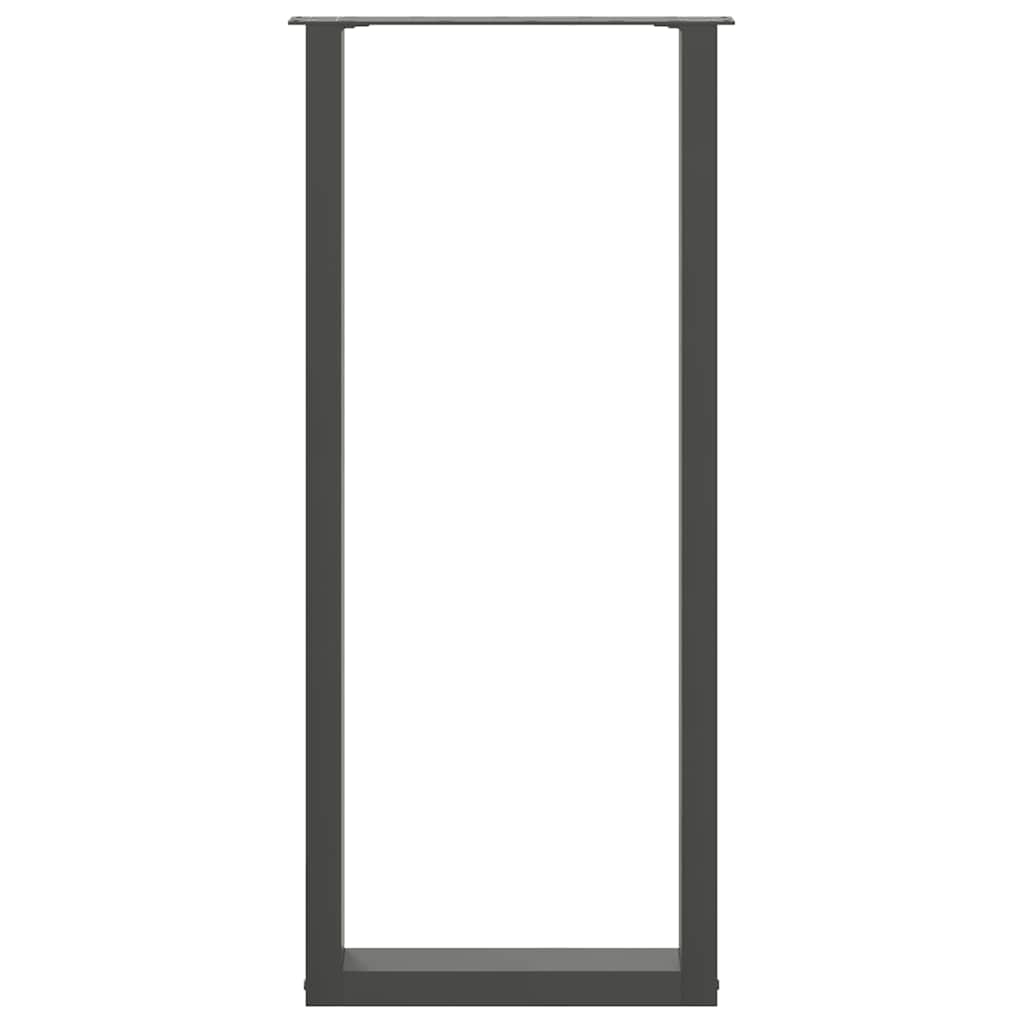 Bar Table Legs U-Shaped 2 pcs Anthracite 40x(110-111) cm Steel