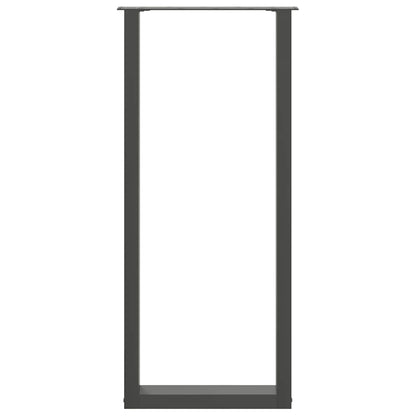 Bar Table Legs U-Shaped 2 pcs Anthracite 40x(110-111) cm Steel