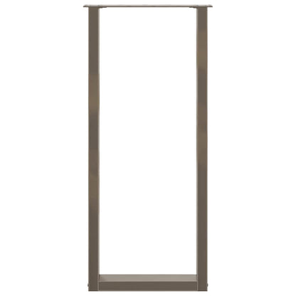 Bar Table Legs U-Shaped 2 pcs Natural Steel 40x(110-111) cm Steel