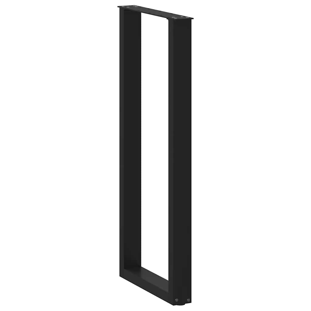 Bar Table Legs U-Shaped 2 pcs Black 50x(110-111) cm Steel