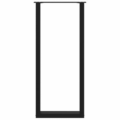 Bar Table Legs U-Shaped 2 pcs Black 50x(110-111) cm Steel